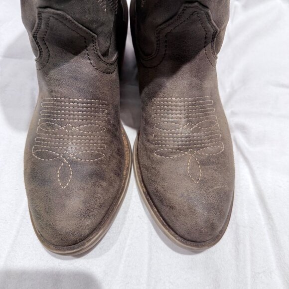 X Appeal Women’s Western Cowboy Boots, Size 9, Brown Faux Leather, Embroidered - Picture 3 of 8